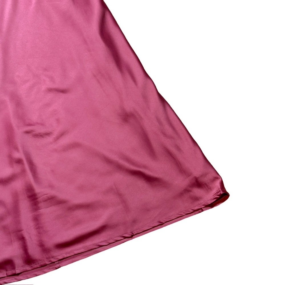 Petal + Pup Pink Poppy Cutout Midi Satin Dress US XL - Picture 6 of 9